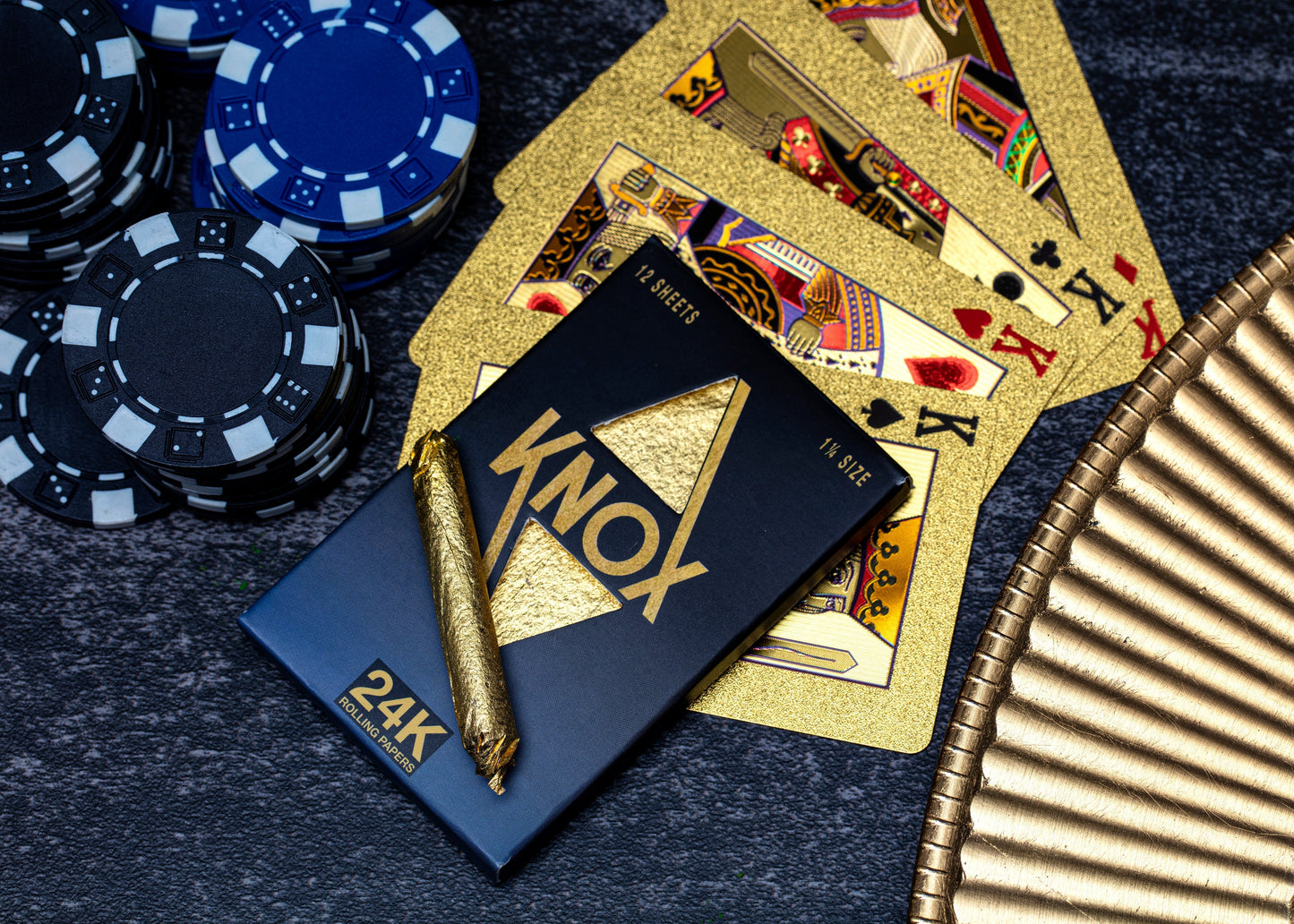 Knox 24K Gold Rolling Paper Standard Size 12 Sheets in Pack - (1 Count)-Papers and Cones