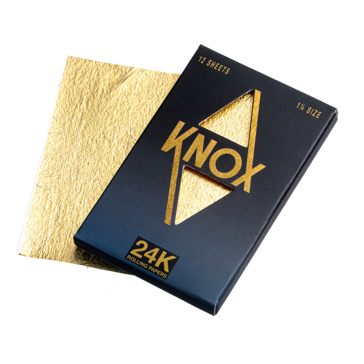 Knox 24K Gold Rolling Paper Standard Size 12 Sheets in Pack - (1 Count)