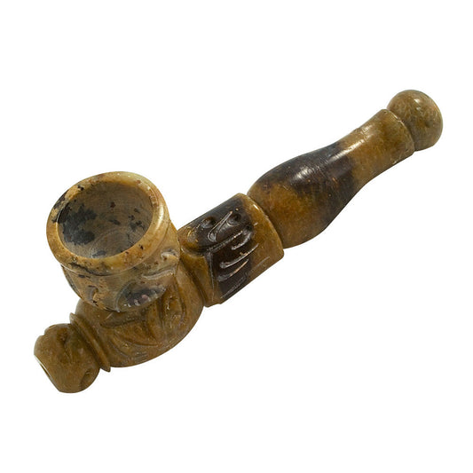 The High Culture  4.25" Multicolored Marble Stone Smoking  Pipe