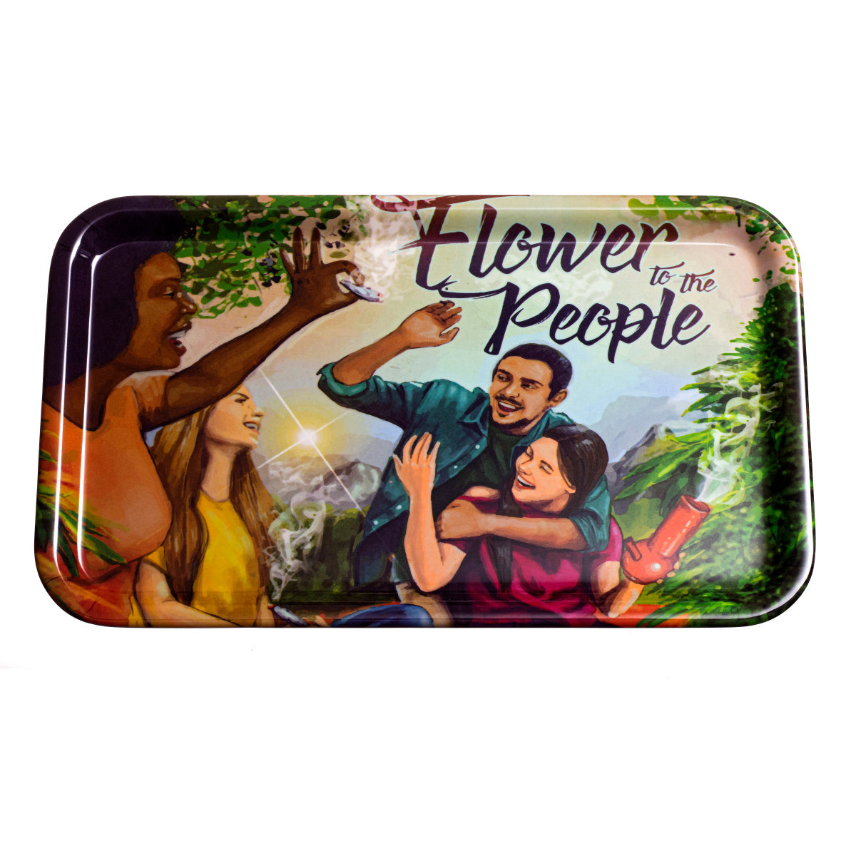 Rollin Budz Flower To The People Rolling Tray - (1 Count)-Rolling Trays and Accessories