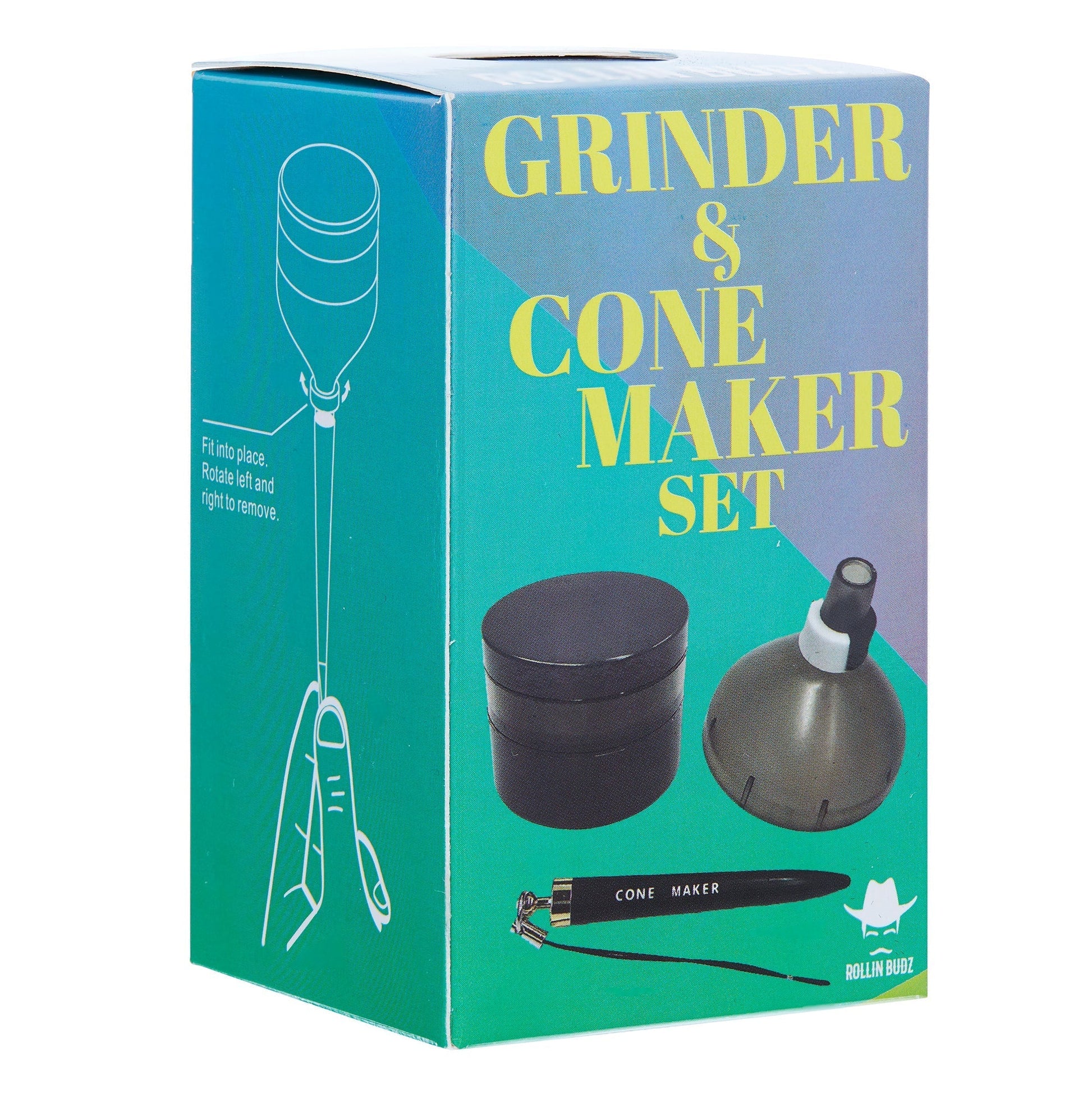 Rollin Budz Grinder And Cone Maker Set - (1 Count)-Grinders