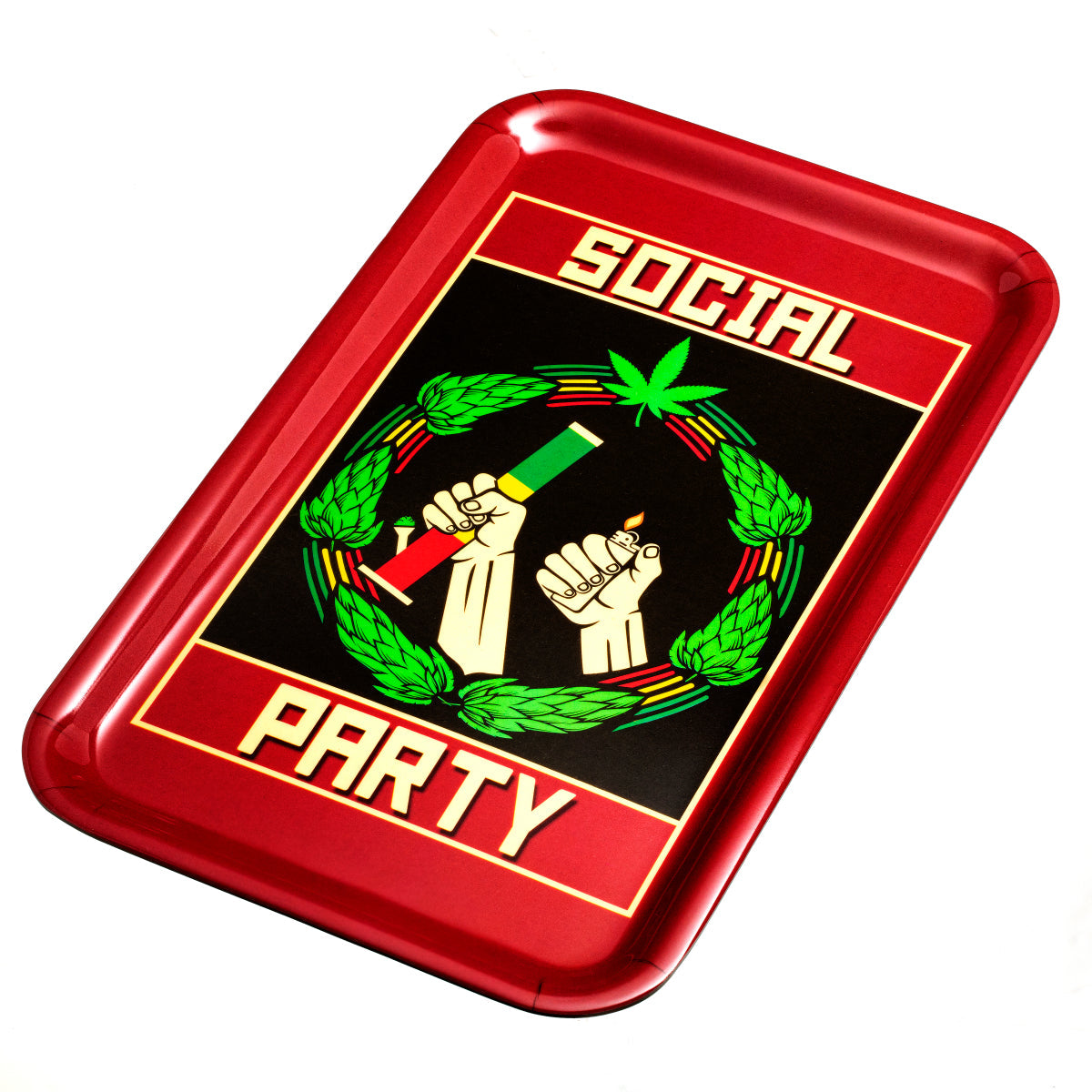 Rollin Budz Social Party Rolling Tray - (1 Count)-Rolling Trays and Accessories