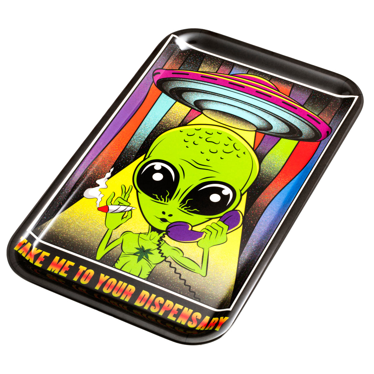 Rollin Budz Take Me To Your Dispensary Rolling Tray - (1 Count)-Rolling Trays and Accessories