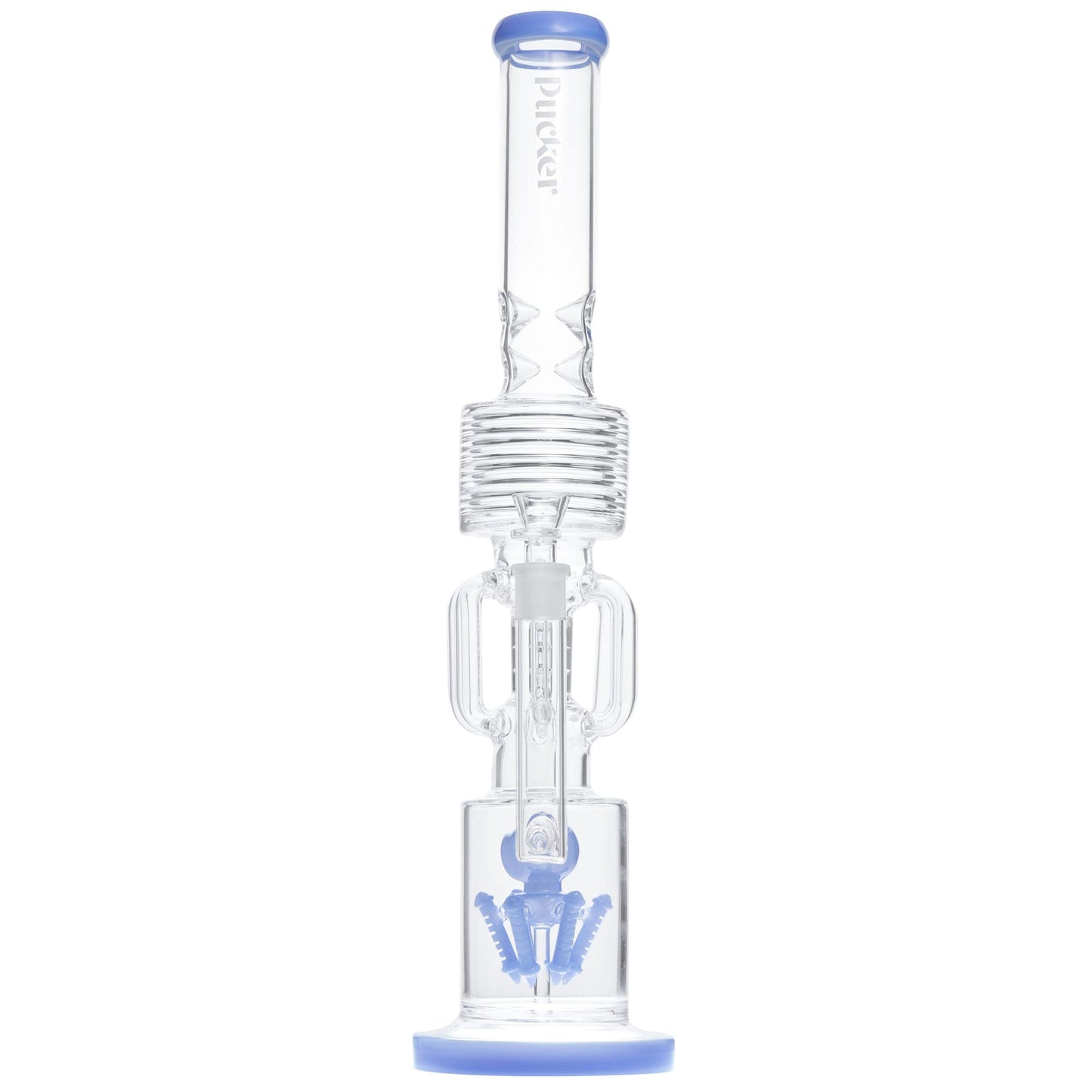 Pucker Launch Water Pipe - Clear/Blue